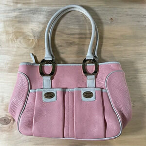 Antonio Melani Y2K Baby Pink Soft Pebble Grain Leather Shoulder Bag